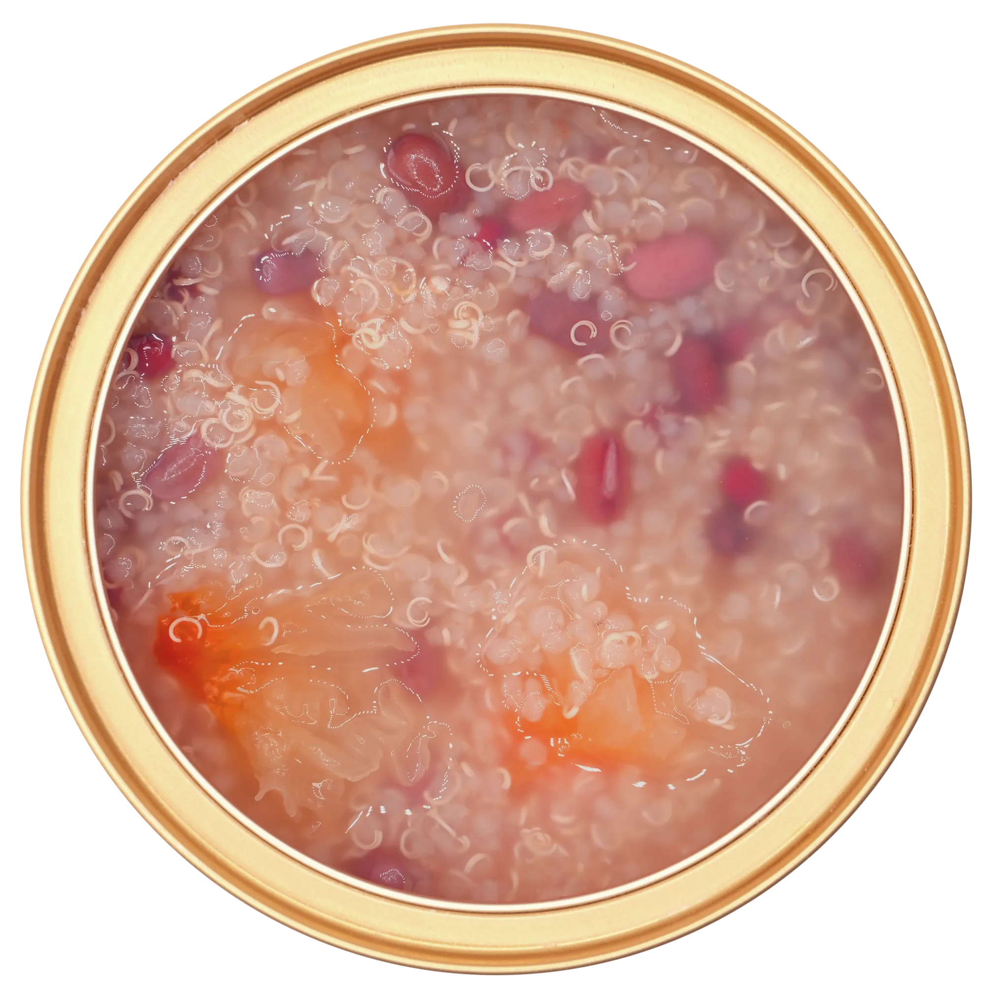 Quinoa bowl porridge top view